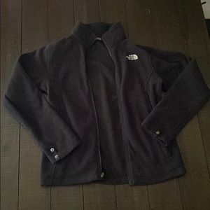 The northface fleece black zip up